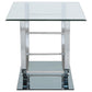 Danville 2-piece Glass Top Coffee and End Table Set Chrome
