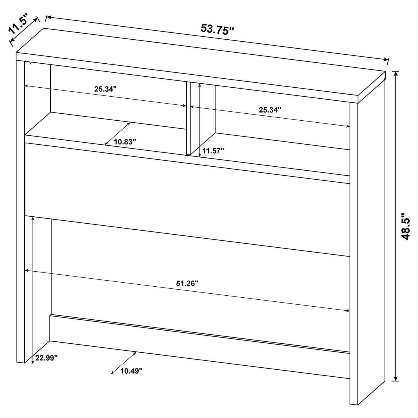 Westpark 3-piece Full Bedroom Set Bookcase Headboard Pine