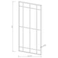 Annetta 24 x 52 Inch Window Pane Wall Mirror Black