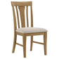 Hartville 7-piece Round Dining Table Set Natural Light Brown