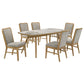 Croyden 7-piece Rectangular Dining Set Weathered Natural