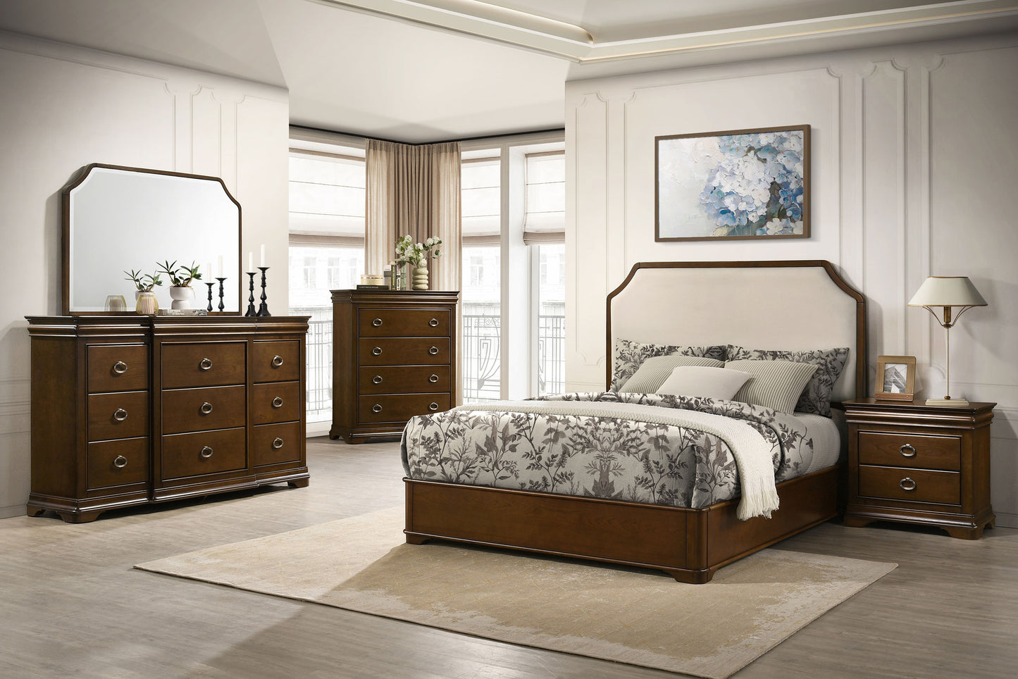 Garland 11-drawer Bedroom Dresser with Mirror Brown Cherry