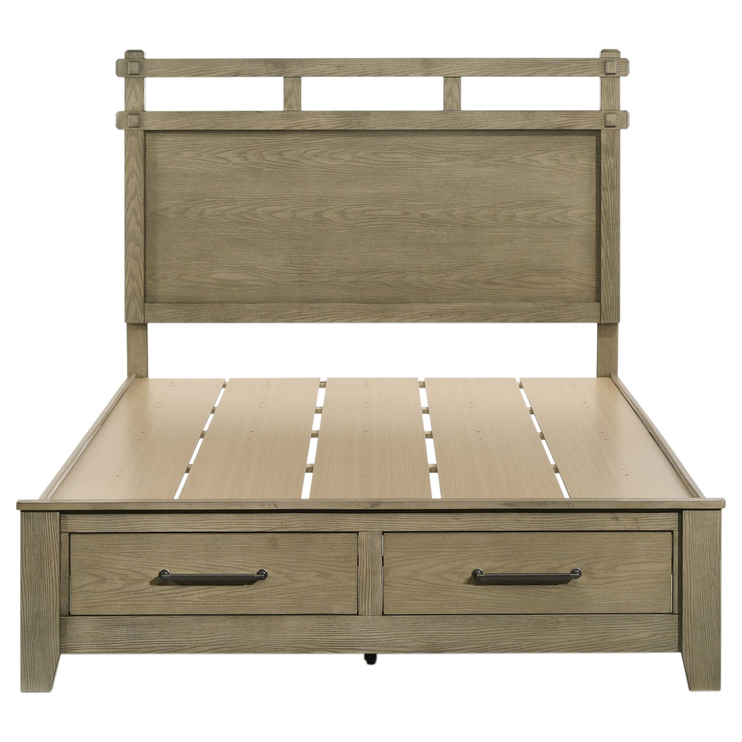 Hazlewood 59-inch Queen Panel Storage Bed Vineyard Oak