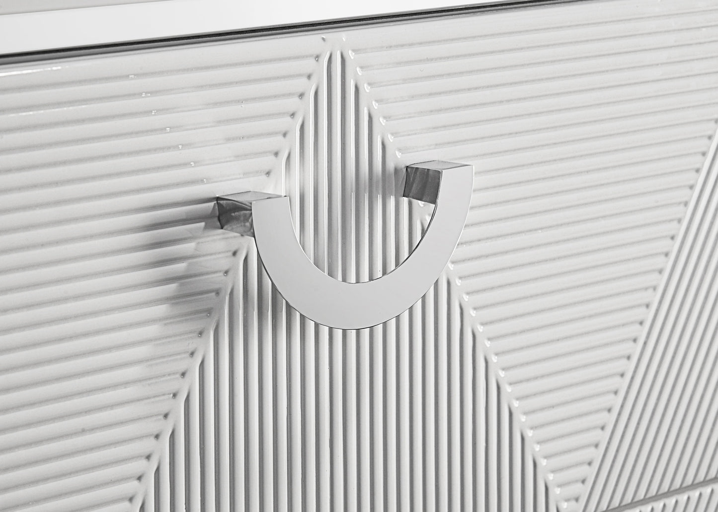 Cassia 6-drawer Dresser Cabinet with Mirror White High Gloss