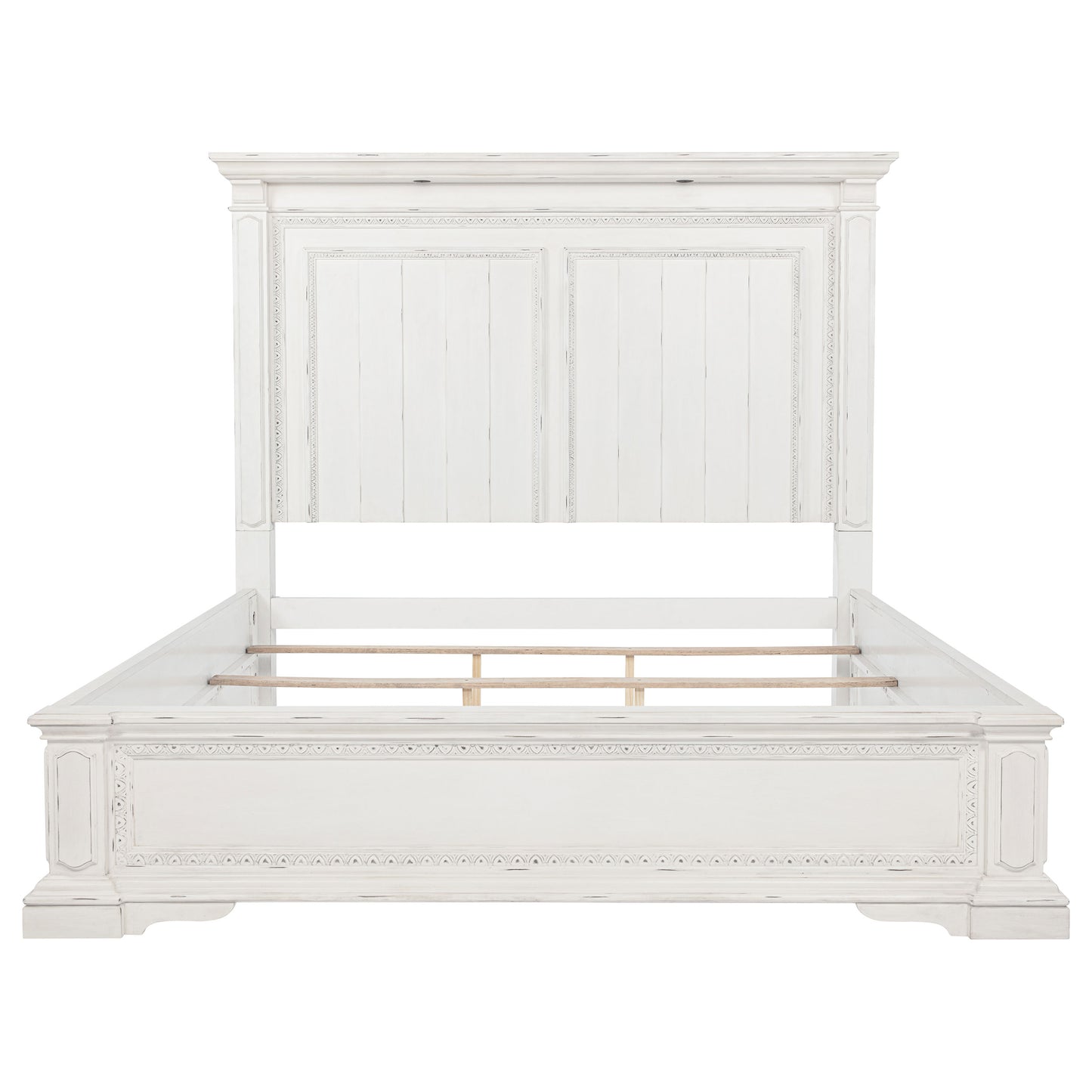 McKinney Eastern King LED Light Panel Bed Vintage White