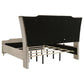 Lorient 4-piece Eastern King Bedroom Set Ivory and Camel
