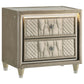 Lorient 4-piece Eastern King Bedroom Set Ivory and Camel