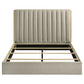 Arielle Eastern King Bookcase Panel Storage Bed Light Oak