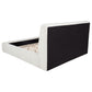 Nollet 48-inch Upholstered Queen Panel Platform Bed Cream