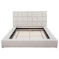 Dreux Upholstered Eastern King Panel Platform Bed Cream