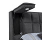 Dreux Upholstered Queen Panel Platform Bed Grey