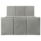Tara 61-inch Upholstered Eastern King Panel TV Bed Grey