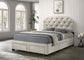 Marianna 4-drawer Upholstered Queen Storage Bed Cream