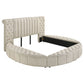 Sonya 5-piece Upholstered Eastern King Bedroom Set Ivory