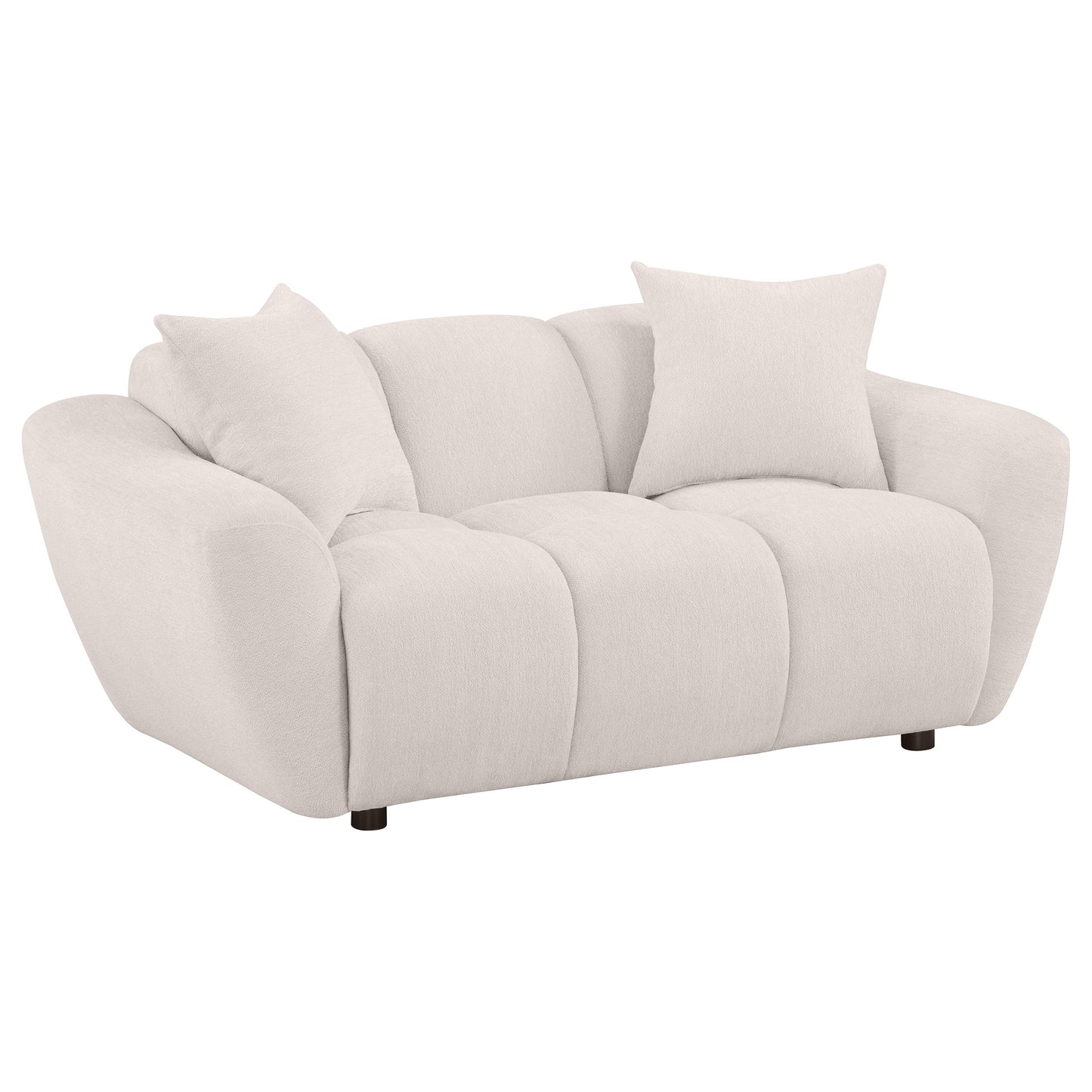 Destino 3-piece Chenille Splayed Arm Sofa Set Greige