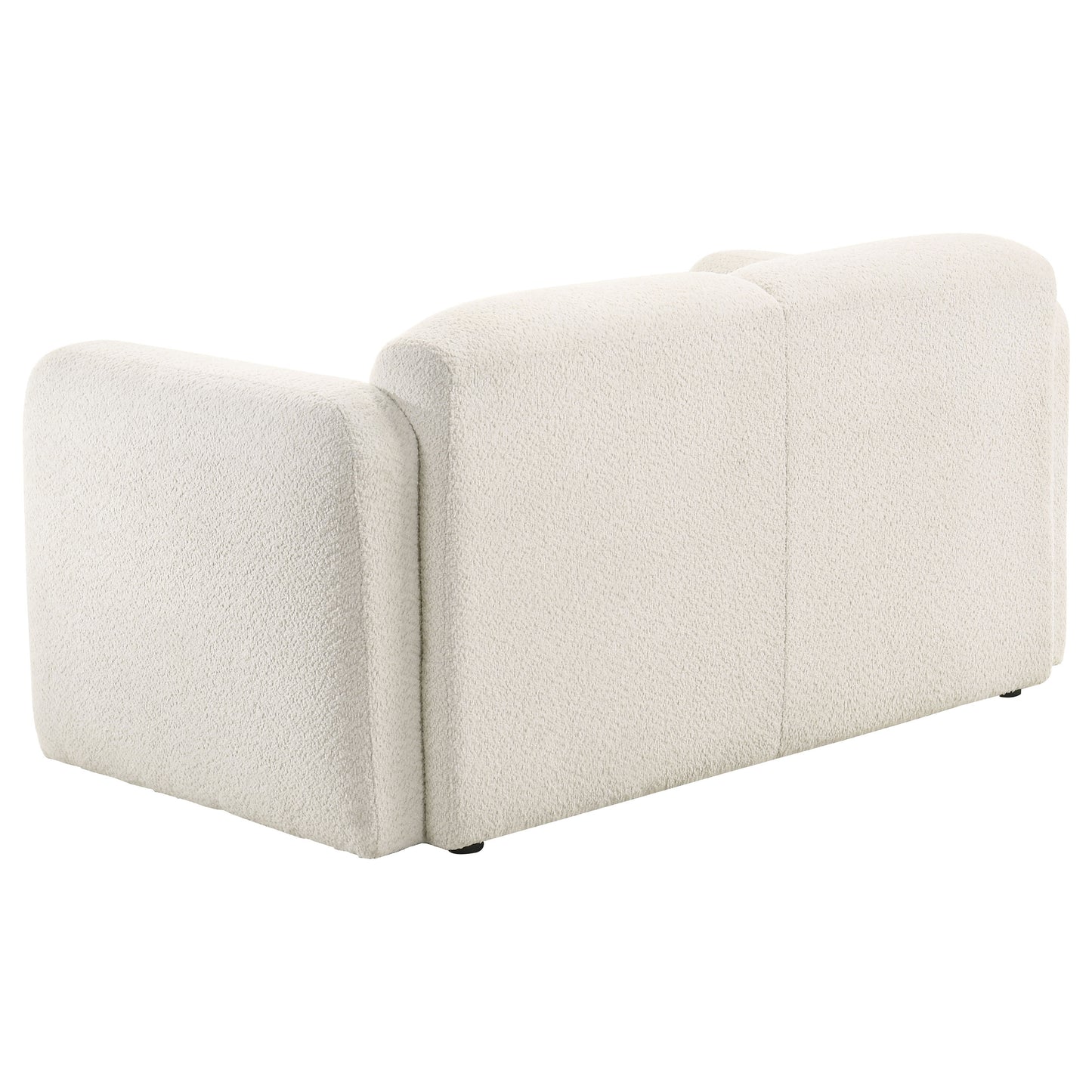 Dorset 2-piece Upholstered Round Track Arm Sofa Set White