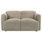 Dorset 2-piece Upholstered Round Track Arm Sofa Set Brown