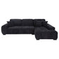 Octavia Upholstered Sectional Chaise Sofa Black