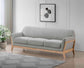 Vaughn Fabric Upholstered Flared Arm Sofa Grey