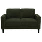 Ruth Fabric Upholstered Track Arm Loveseat Matcha Green