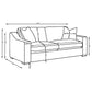 Ashlyn Fabric Upholstered Track Arm Sofa Sand