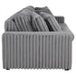 Jacana Corduroy Upholstered Dual Power Chaise Sofa Grey