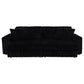 Jacana Corduroy Upholstered Dual Power Chaise Sofa Black