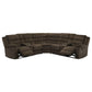 Atkinson Upholstered Reclining Sectional Sofa Chocolate