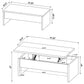 Canoga 2-piece Lift Top Cocktail Coffee Table Set Mango