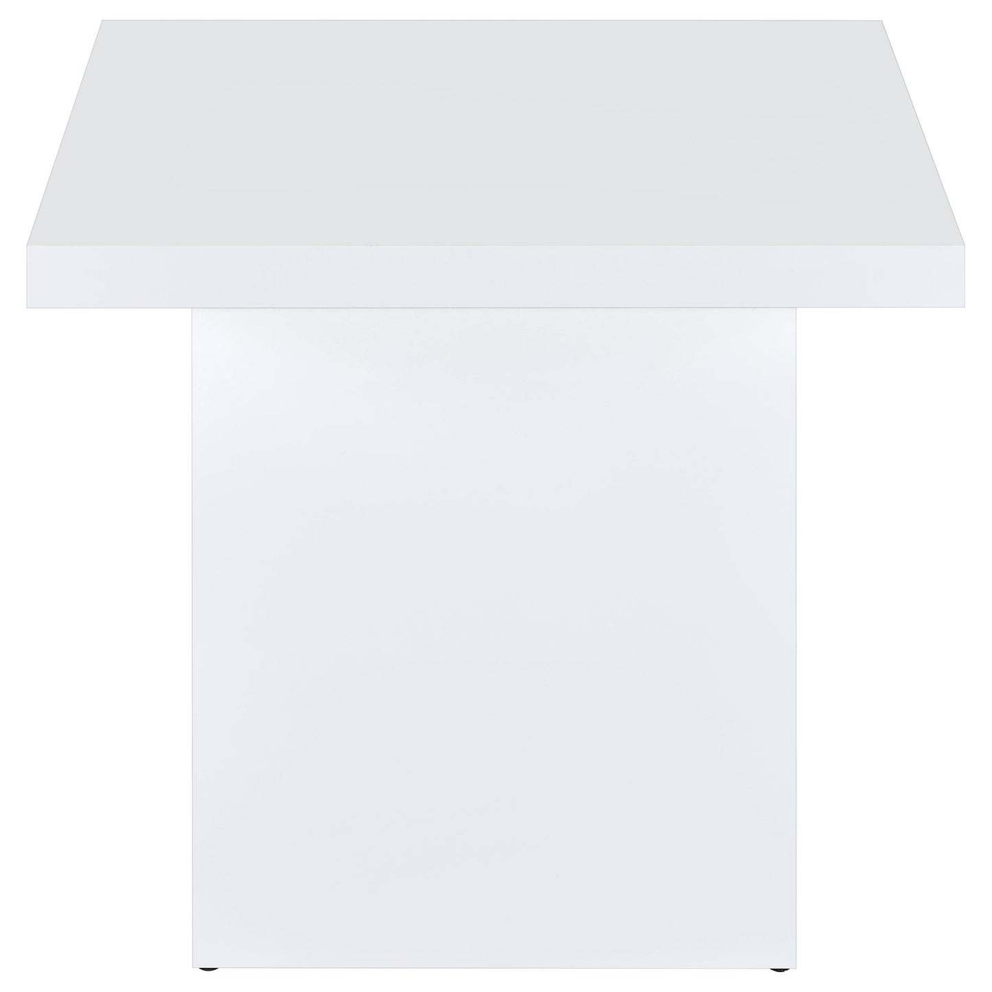 Devar 2-piece Square Coffee End Table Set White High Gloss