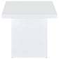 Devar 3-piece Square Coffee End Table Set White High Gloss