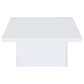 Devar 3-piece Square Coffee End Table Set White High Gloss