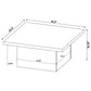 Devar 3-piece Square Cocktail Coffee End Table Set Latte