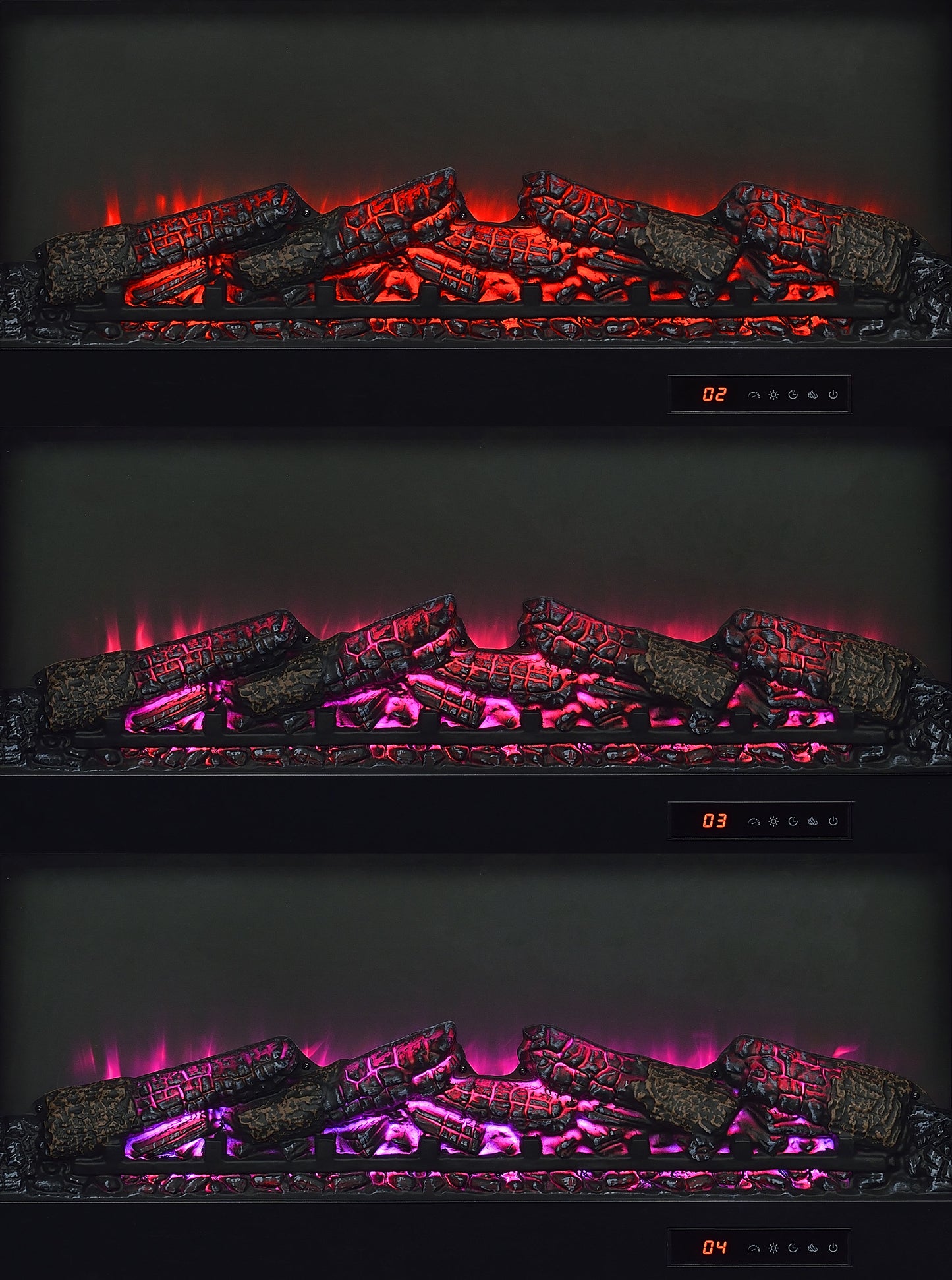 Havering 71-inch TV Stand Fireplace Media Console Dark Pine