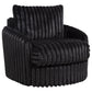Sarco Corduroy Upholstered Swivel Accent Arm Chair Black