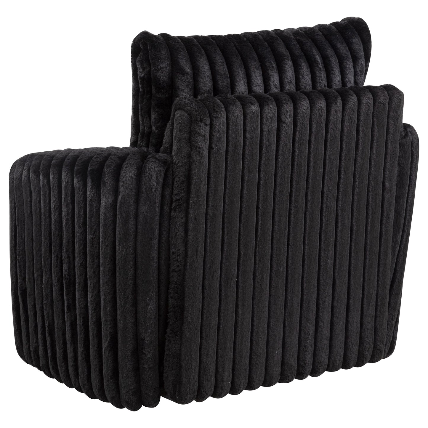 Sarco Corduroy Upholstered Swivel Accent Arm Chair Black