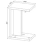 Clower Engineered Wood C-Shaped Sofa Side Table Black