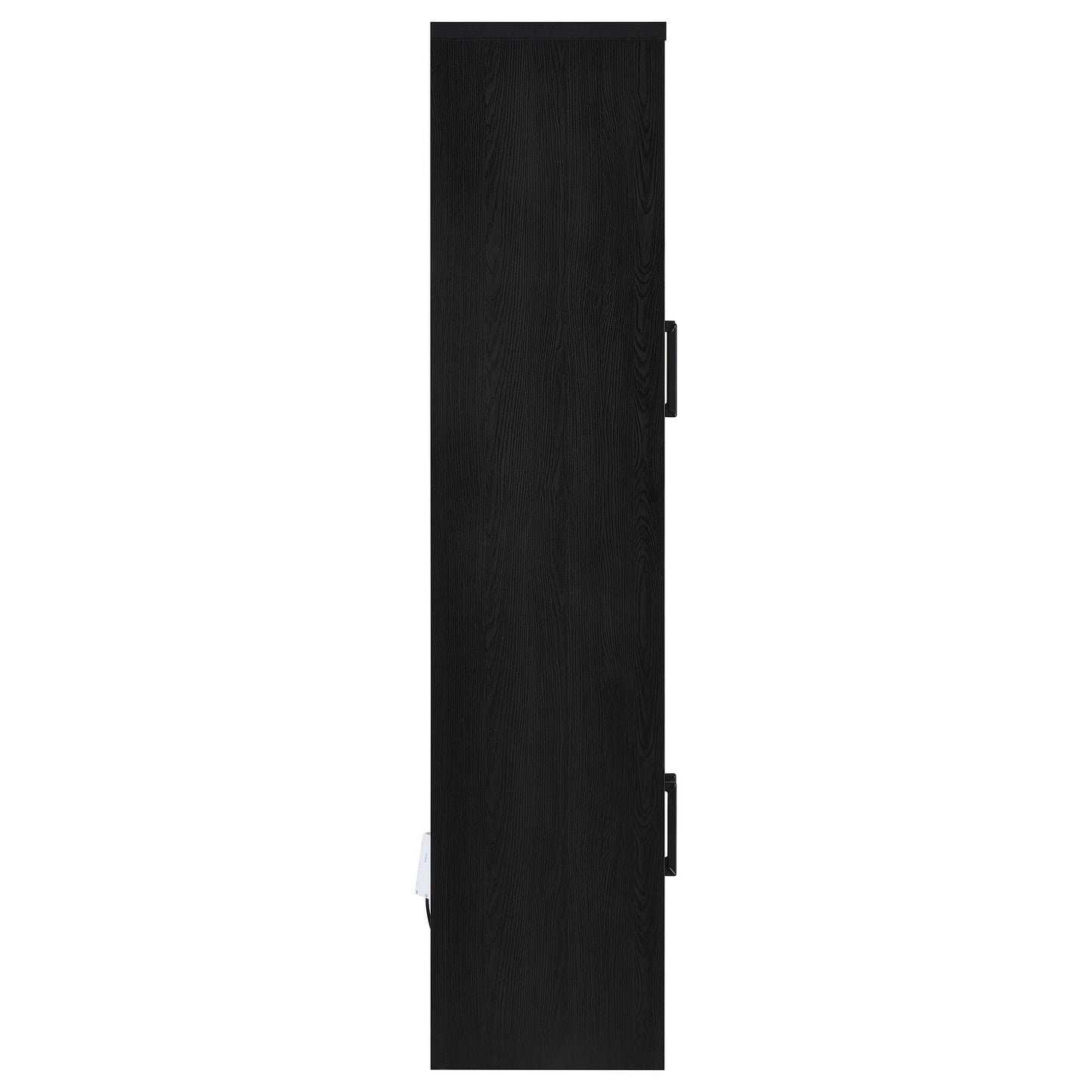 Riva 4-door Tall Accent Display Cabinet LED Lighting Black