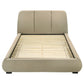 Mokena 46-inch Upholstered California King Platform Bed Brown