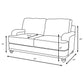 Glenn 2-piece Upholstered Sofa Set Light Grey and Grey