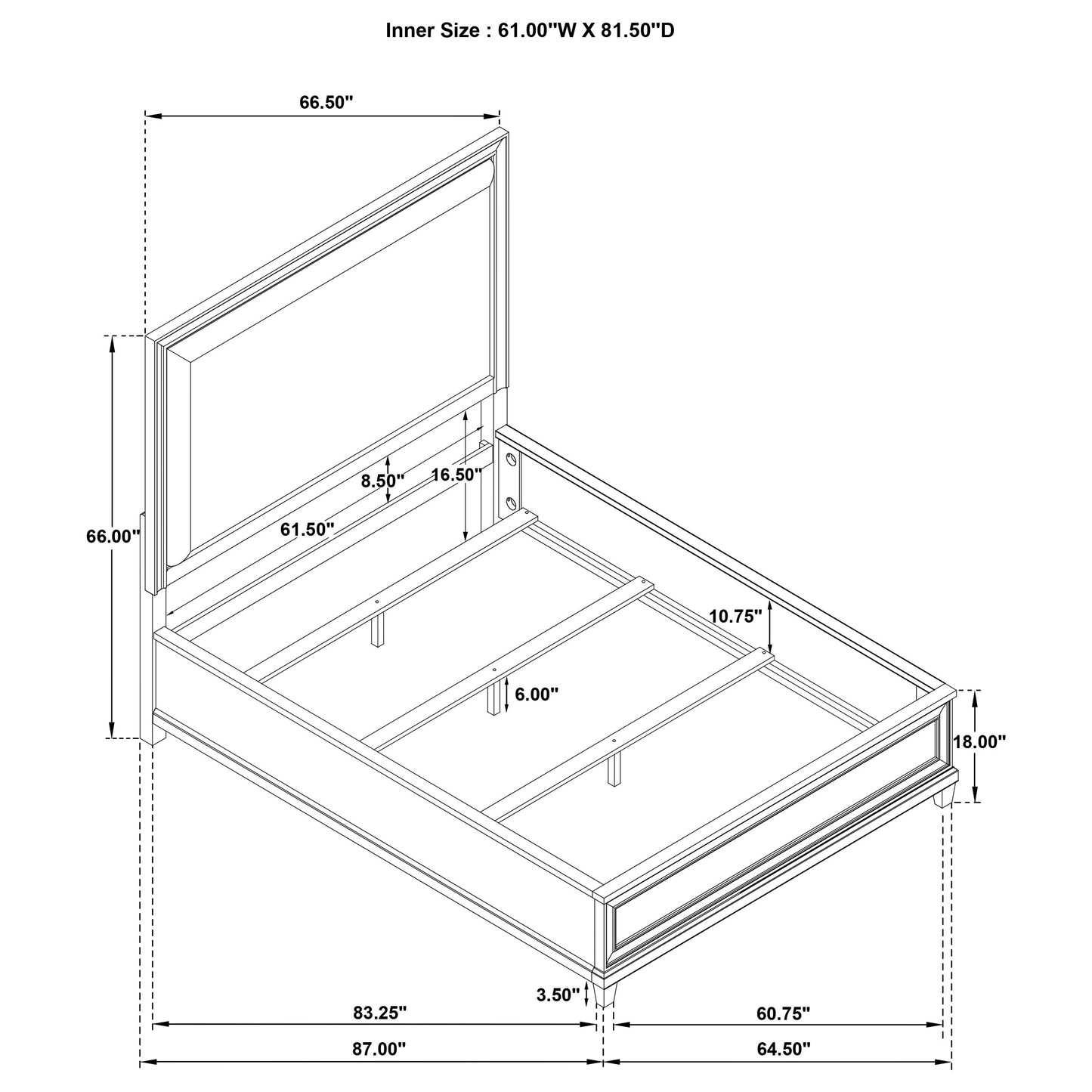 Pembroke 4-piece Queen Bedroom Set Washed Oak