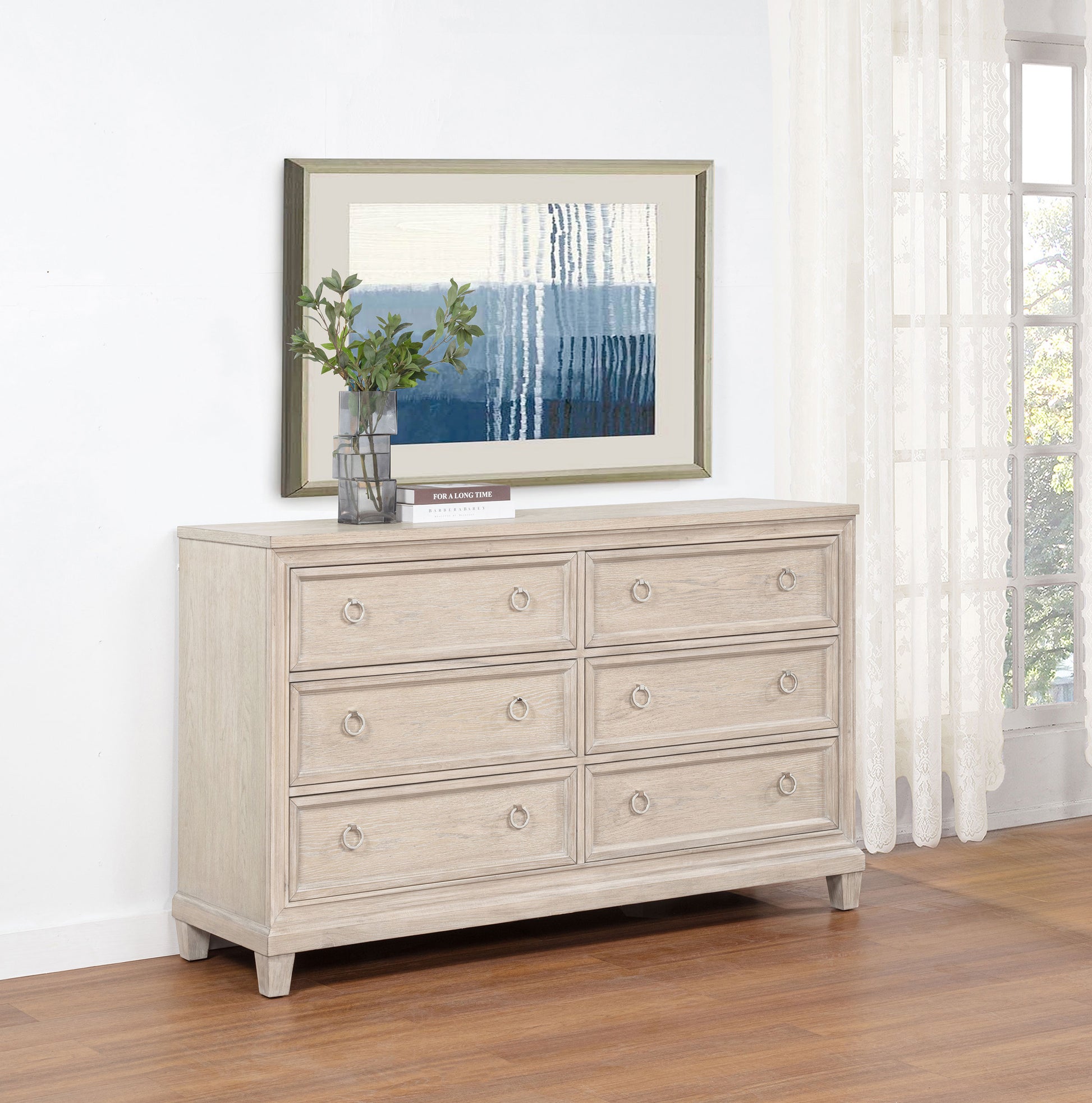 6 drawer bedroom dresser Oakham 6-Drawer Dresser, Stormy Blue