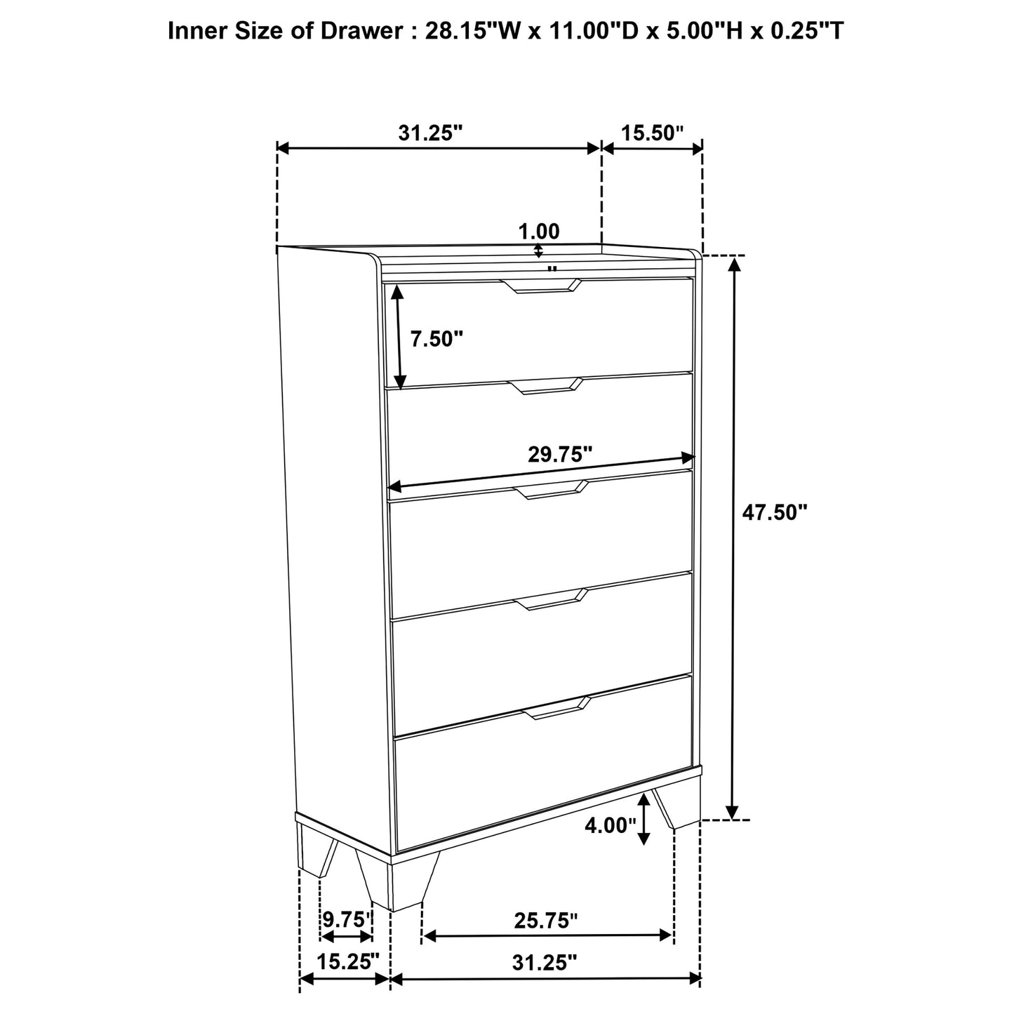 Henderson 5-piece Queen Bedroom Set Medium Oak