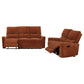 Navarro 2-piece Upholstered Reclining Sofa Set Orange