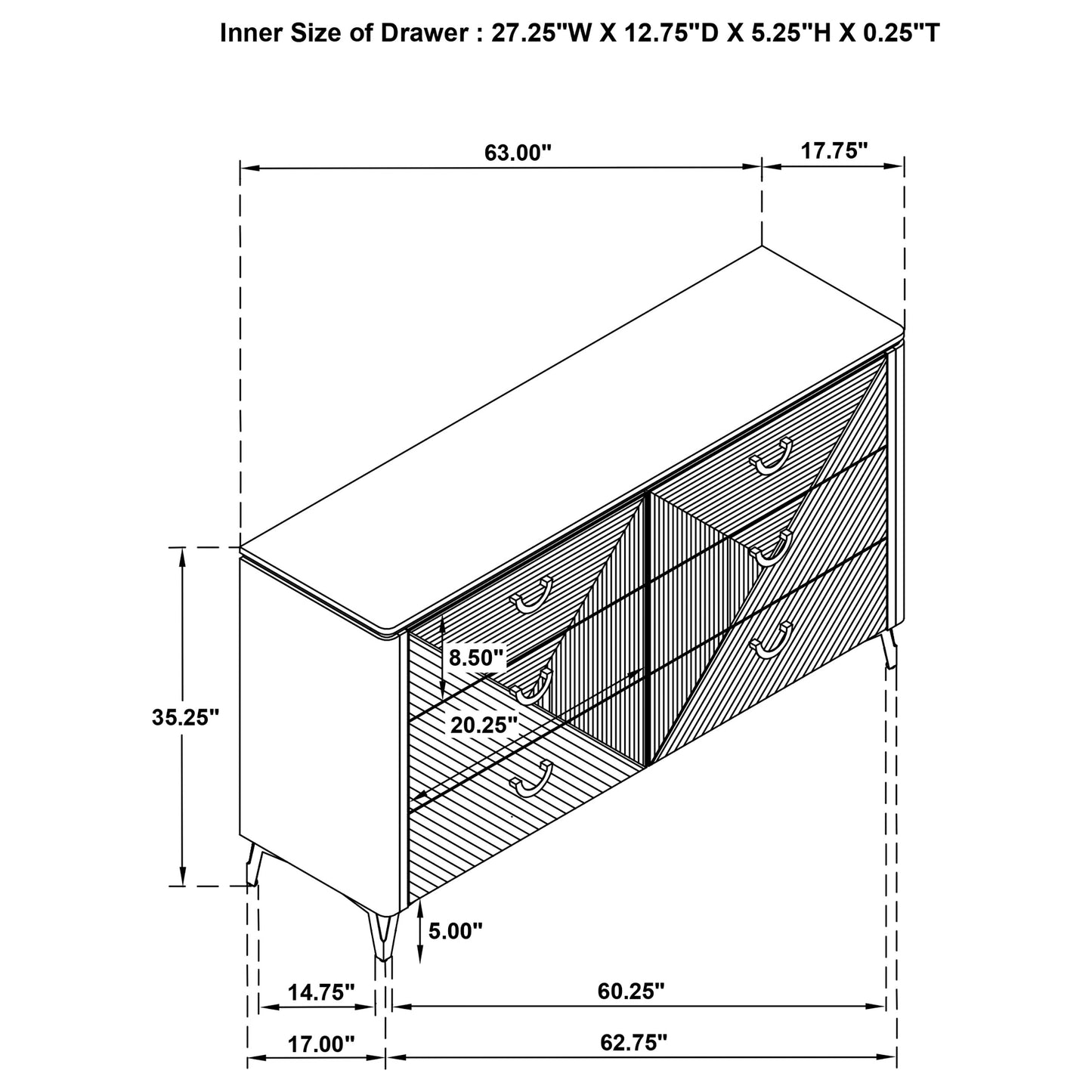 Cassia 4-piece Eastern King LED Bedroom Set White High Gloss
