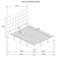 Medley Genuine Leather Queen Panel Platform Bed Tan