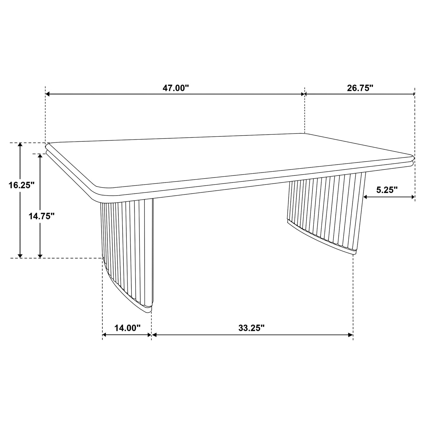 Adina Rectangular Wood Coffee Table Distressed Light Brown