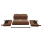 Bowen II Fabric Upholstered Track Arm Sofa Rust