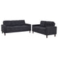 Bowen II 2-piece Upholstered Track Arm Sofa Set Steel Grey