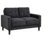 Bowen II Fabric Upholstered Track Arm Loveseat Steel Grey